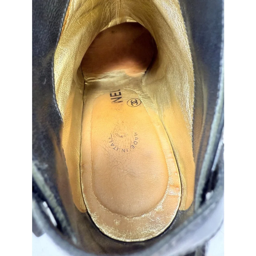 CHANEL Boots Leather Authentic size 6 - Picture 4 of 16